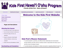 Tablet Screenshot of kidsfirsthawaii.com